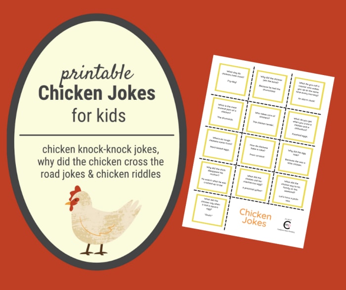 Silly & Fun Chicken Jokes for Kids (that you can print) Silly & Fun Chicken Jokes for Kids (that you can print)